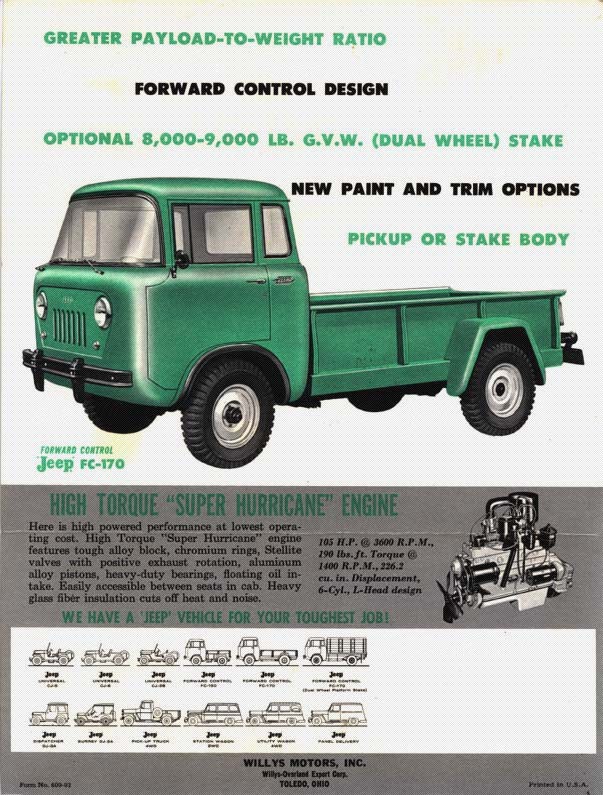 1960 Jeep FC-170 Brochure Page 1